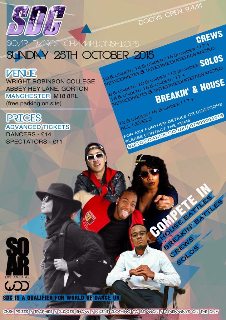 REGISTER YOUR DANCERS AT soaruk.co.uk/sdcompetition-… ~ Cash Prizes/Trophies/Clothing to give away #SDC2015 #Manchester