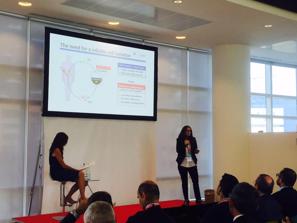 GiusyStanziola's tweet photo. @ABIELbiotech finally a woman #biotech #collagenanes #startup #LifeScienceDay #OpenInnovation #UnicreditStartLab http://t.co/Q0cTniSACx