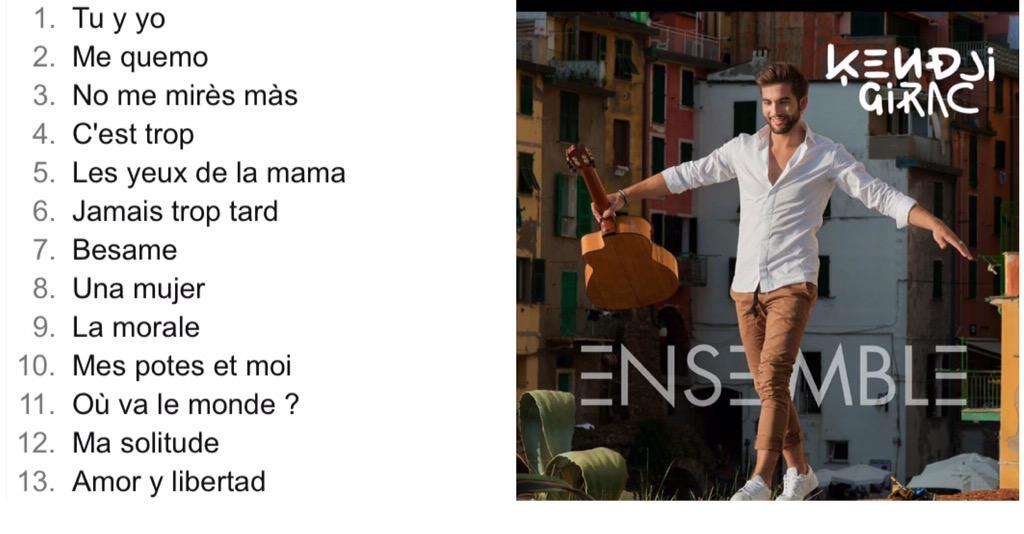 AliciaDrouinRz's tweet photo. Voici la tracklist officielle de #Ensemble le second album de @GIRACKENDJI dispo le 30 octobre ! @rose66jeanne51 💃🏻🎤 http://t.co/aBW8B4K9Gh
