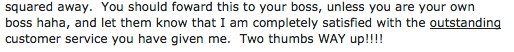 creativemessUK's tweet photo. Two thumbs WAY up for our customer service http://t.co/ps6dCSxmEM