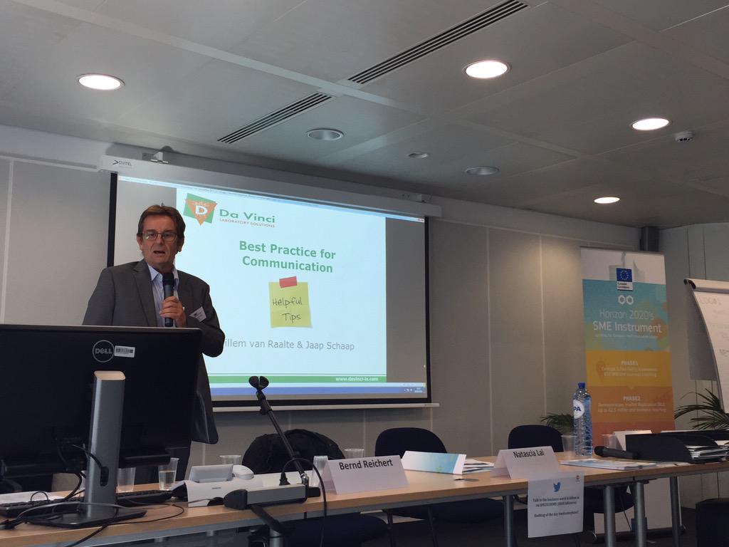 MWysoczynska's tweet photo. @DaVinciLS rule of success is to have a vision &amp; to increase brand awareness  #SMEInstrument #WelcomePhase2 http://t.co/Z0yVNTdvwA