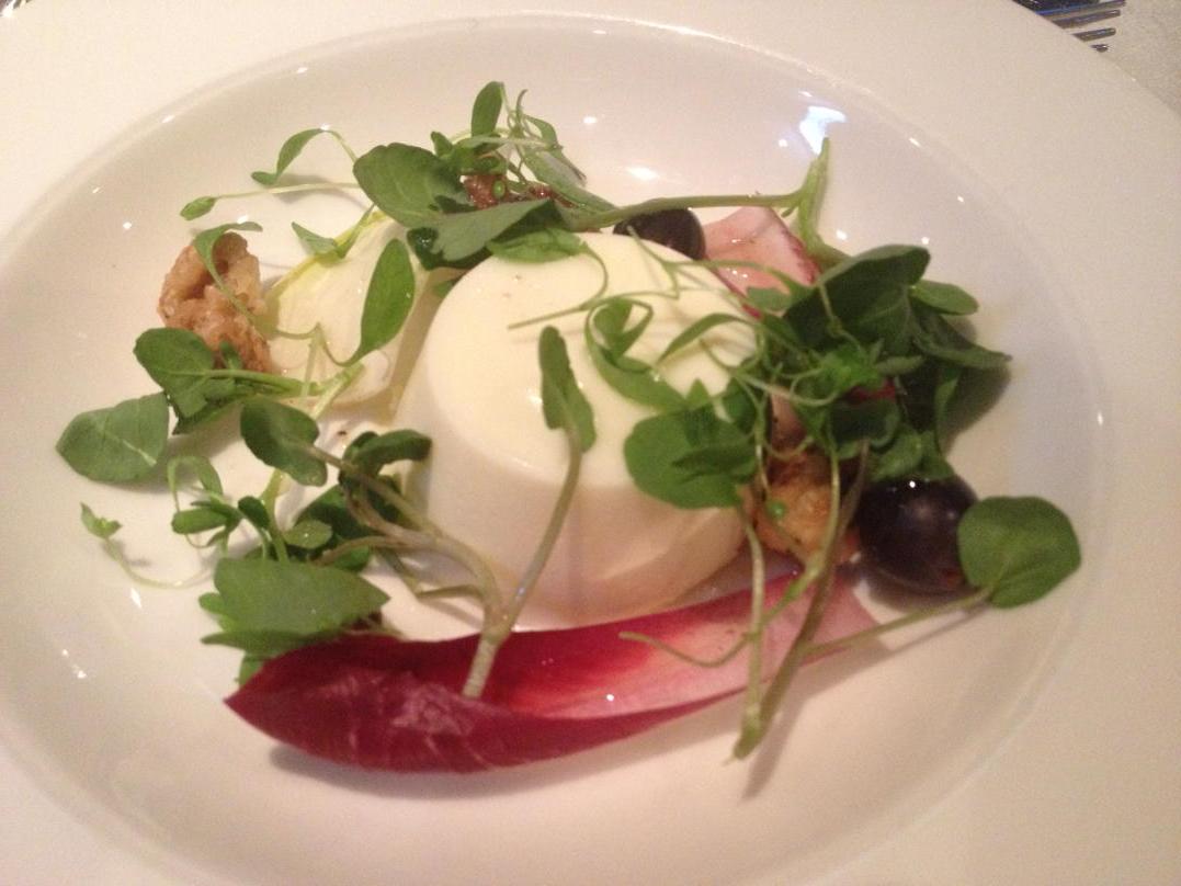 tominaustralia's tweet image. Enjoying dinner @Sealife 1st course goats cheese custard #combio2015