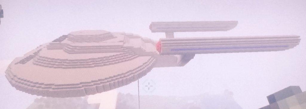 MrsSquirtle's tweet image. This is what me and my partner do on minecraft. #StarTrek #Minecraft #MinecraftProject #StarshipEnterprise #NerdsLife