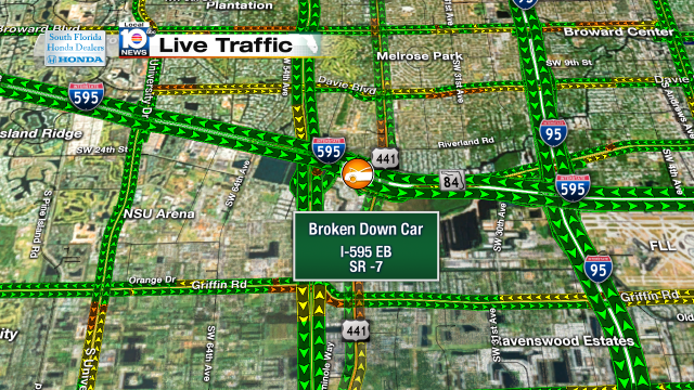Broken down car on I-595 EB and SR-7 #TRAFFIC http://t.co/BUHd8ct6u3