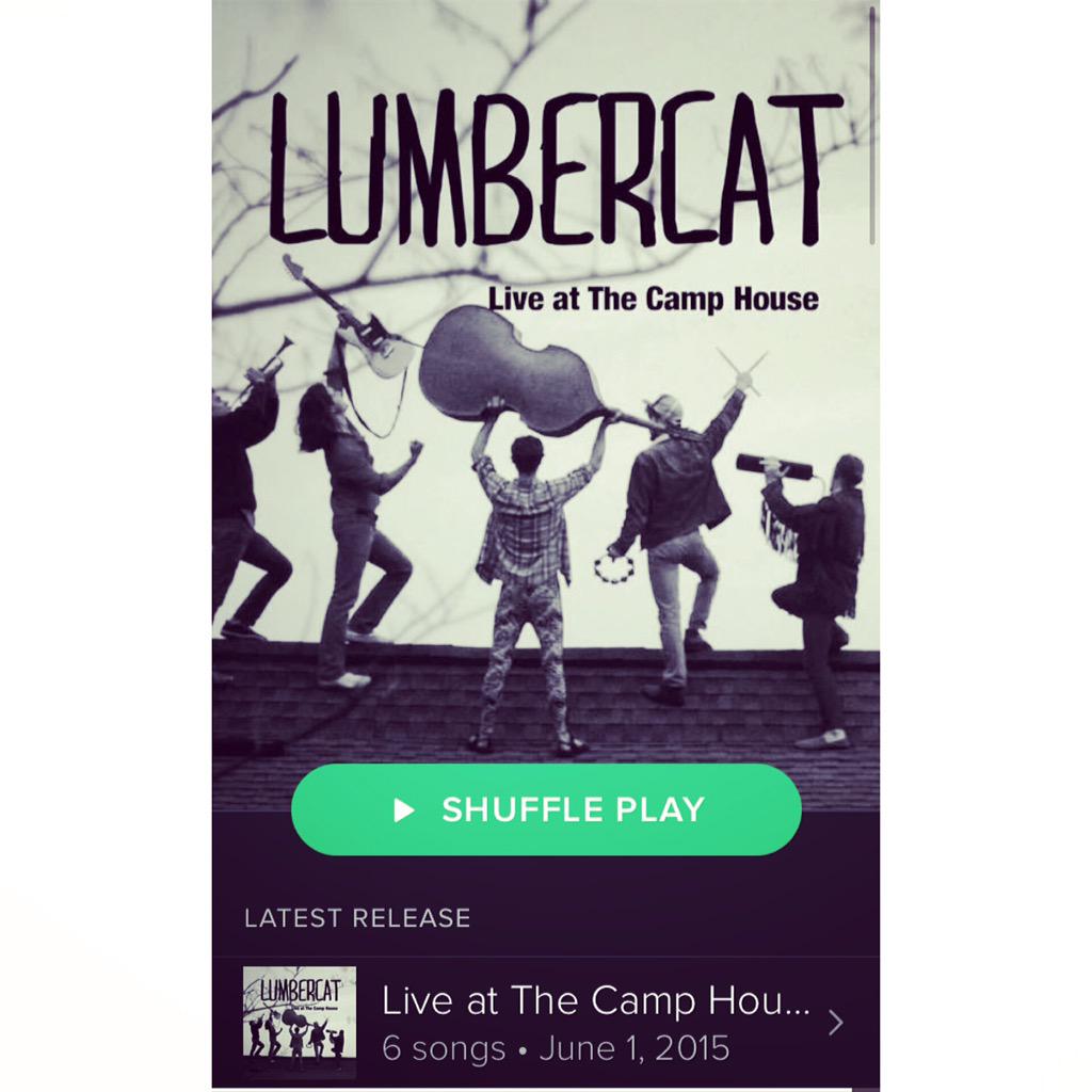 LumbercatMusic's tweet photo. Check out our Live at The Camp House EP on Spotify! Let the groovy wood roots vibe set the mood for the season. http://t.co/SXbXAXGU8t