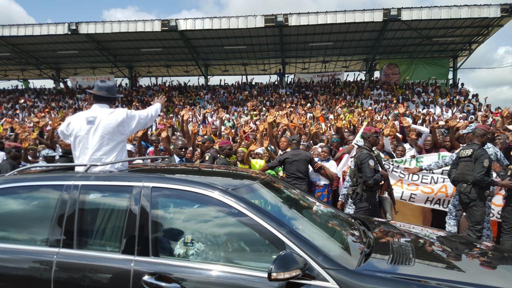 Pendant ce temps, le président Allassane Ouattara est en pleine campagne