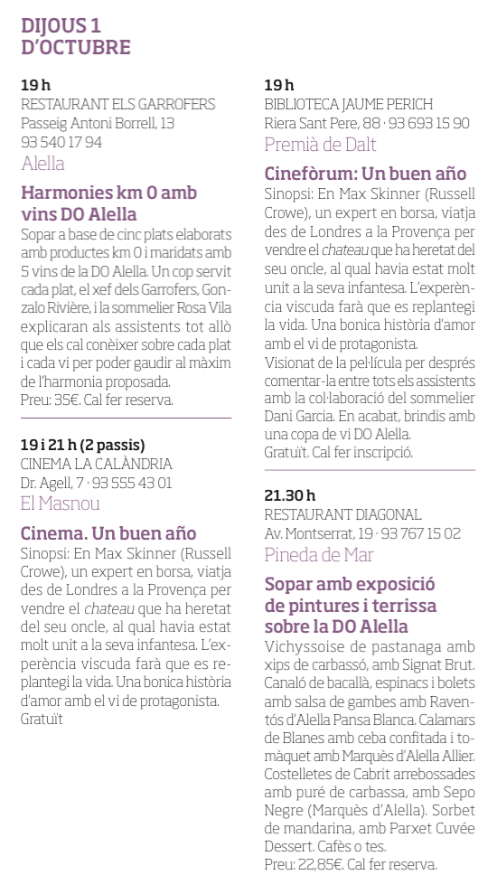Papersdevi's tweet photo. Aquí teniu les propostes de demà dijous dins la #SetmanaVi @DOAlella http://t.co/kJ2Yamd1sm