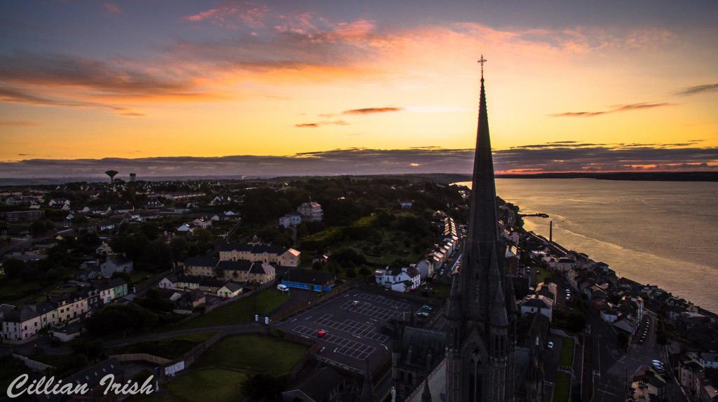 coolkidirish's tweet photo. Sunrise at Cobh Cathedral http://t.co/LpynHtpIni