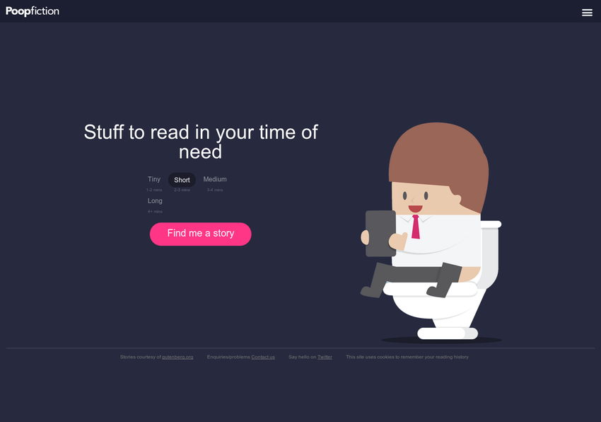 launch_lister's tweet photo. Poopfiction featured in today's http://t.co/GkqjgtlhpJ newsletter (http://t.co/26MNE4FcOM) via @mighty http://t.co/nptkuvCLAO