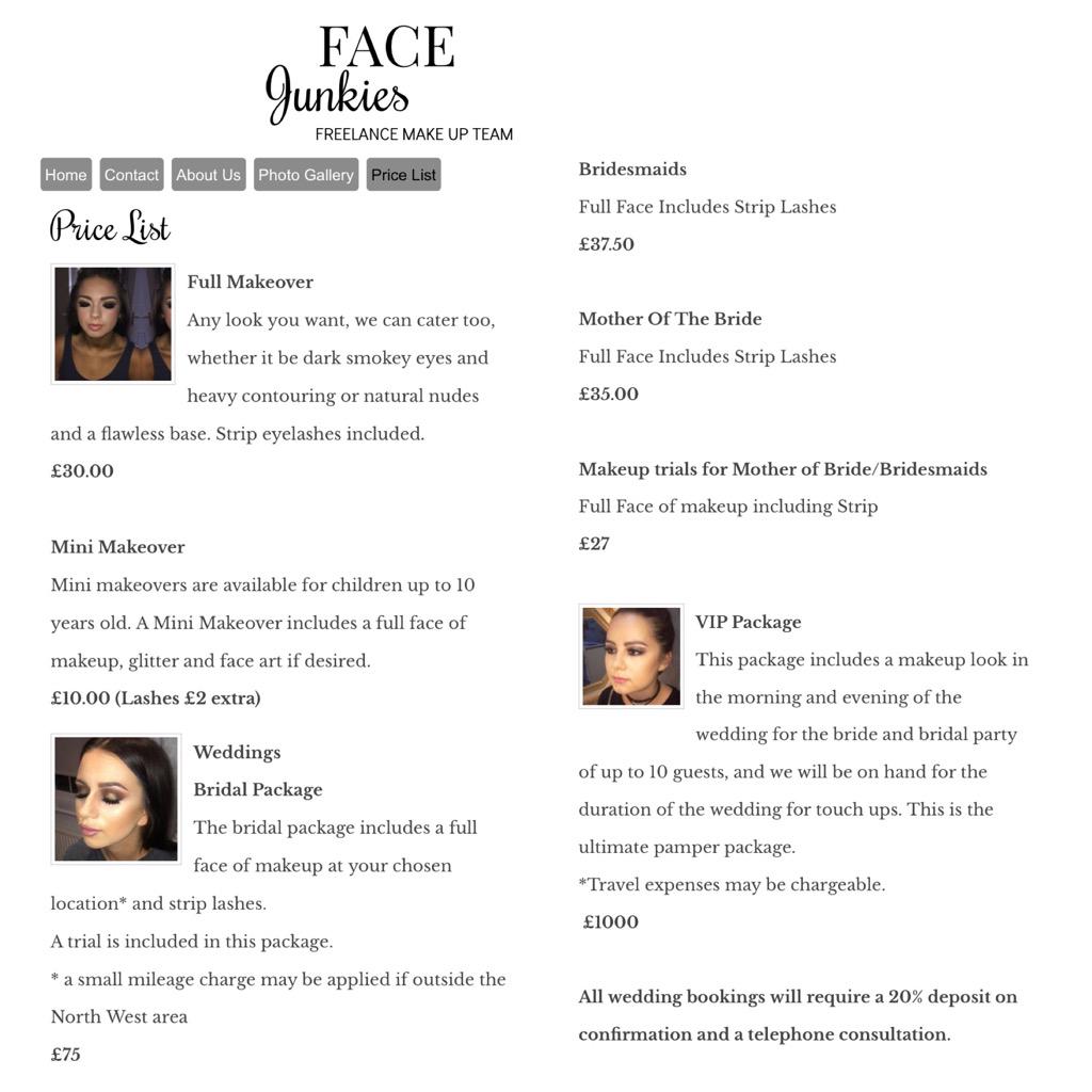 facejunkiesuk's tweet photo. All messages regarding prices please look at the following image ✨ http://t.co/LY82arhlTM
