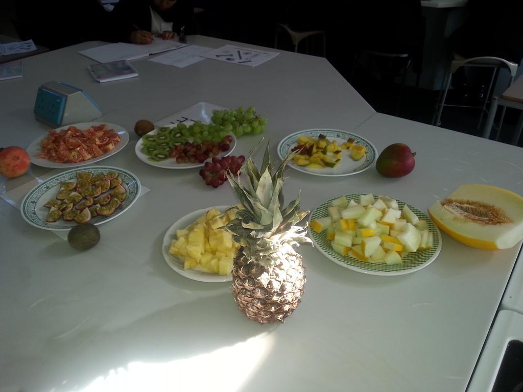 Fruit tasting year 9s at barking abbey school trying all different types of fruit