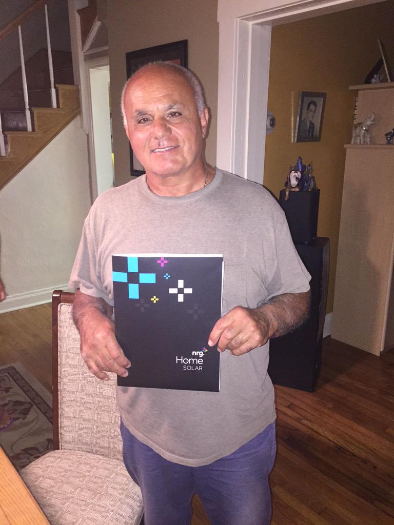 markhaddad7's tweet photo. Mr. Signore in #Yonkers excited to be going solar with #NRGHome !!!
#NrgHappyFaces http://t.co/JPujm0RUm8