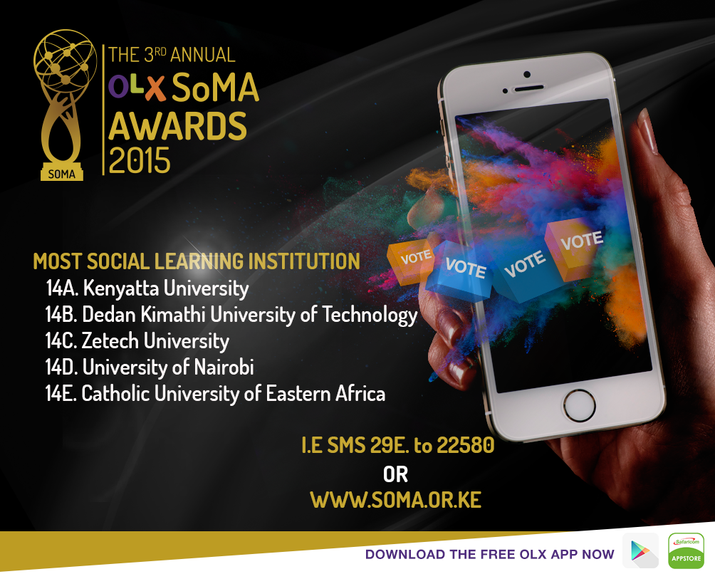 tekiltd's tweet photo. #DigitalEducation Vote @KenyattaUni @DeKUTkenya @ZetechUni @uonbi @CUEA_OFFICIAL http://t.co/W79IcnsRi1 #OLXSOMA2015 http://t.co/Dy5b2YLKsC