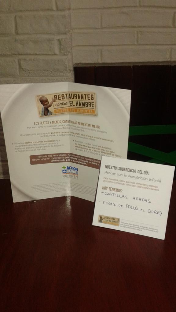 Eltirabeque's tweet photo. Muestra tu lado más solidario y pide los #platosquemásalimentan.Donamos parte de su precio a @acfspain #tdsgastro http://t.co/Mc2j8BhpHZ