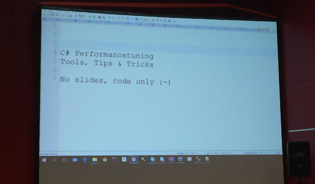 Developer83's tweet image. Jetzt C# Performancetuning Teil II mit @rstropek auf der #bastacon @BASTAcon