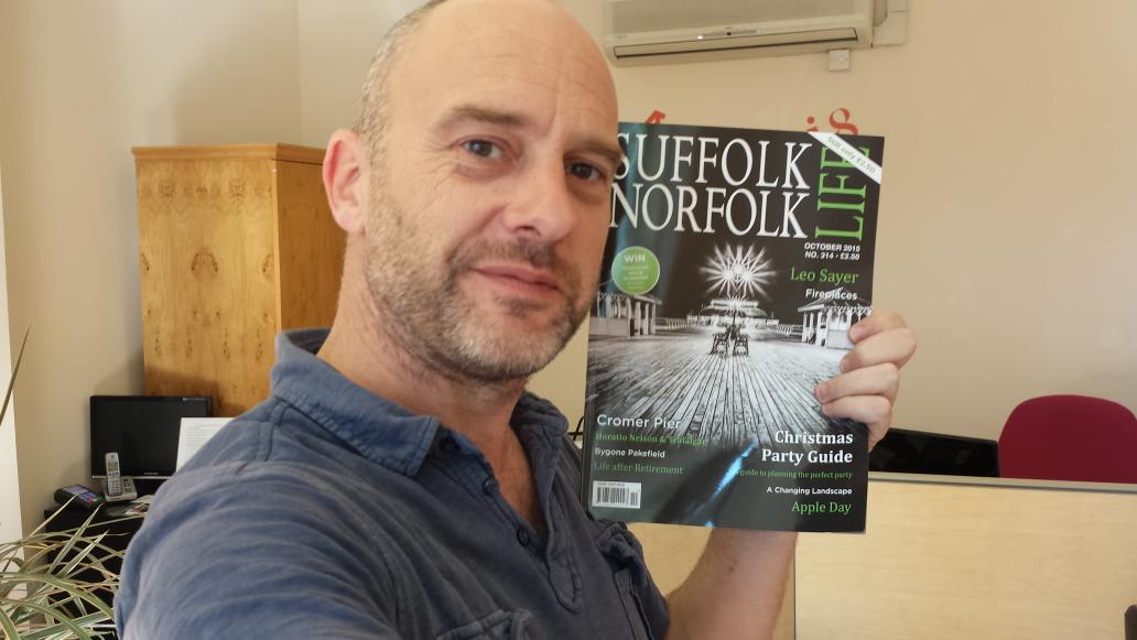 Proud as punch with my image of @Cromer_Pier on <a href="/suffolknorfolk/">Suffolk Norfolk Life</a> cover #cromer #cromerpier