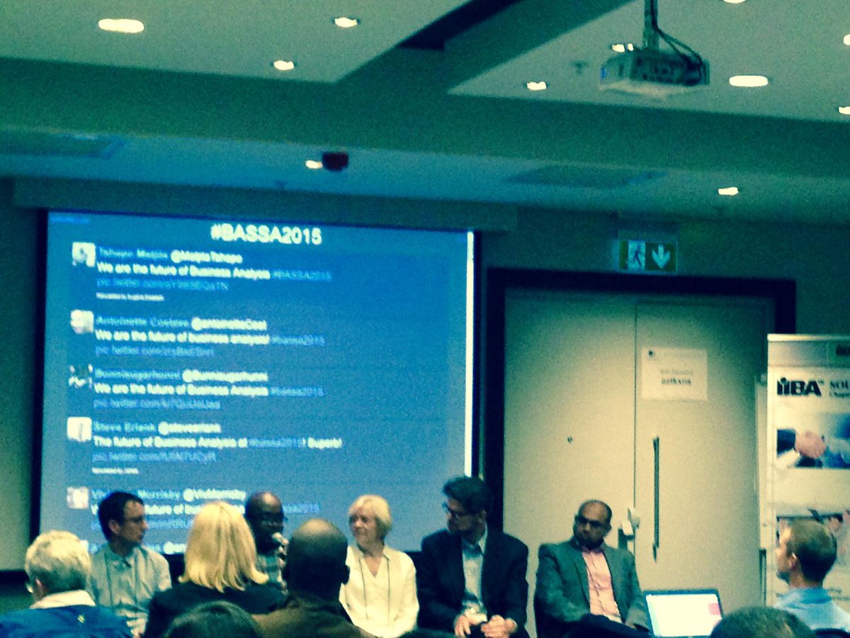 Biased77's tweet photo. #BASSA2015 Final Panel discussions.Well done on a great conference @AgilityIQ @Doyle_Angie @MatjilaTshepo @iqbusiness http://t.co/1YKxu7SHzv