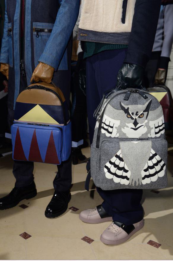 MaisonValentino's tweet image. Straight from #Valentino Men's #FallWinter1516 backstage models carrying the coolest backpack m.valentino.com/go/331agu