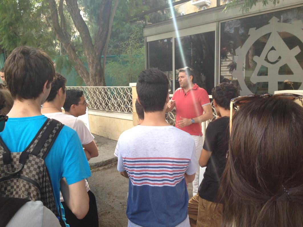 AlPinkerton's tweet photo. Our first Reimagining the Buffer Zone workshop begins in the UN Buffer Zone in Nicosia #cyprus #intoNML http://t.co/8SKIw3pE9k