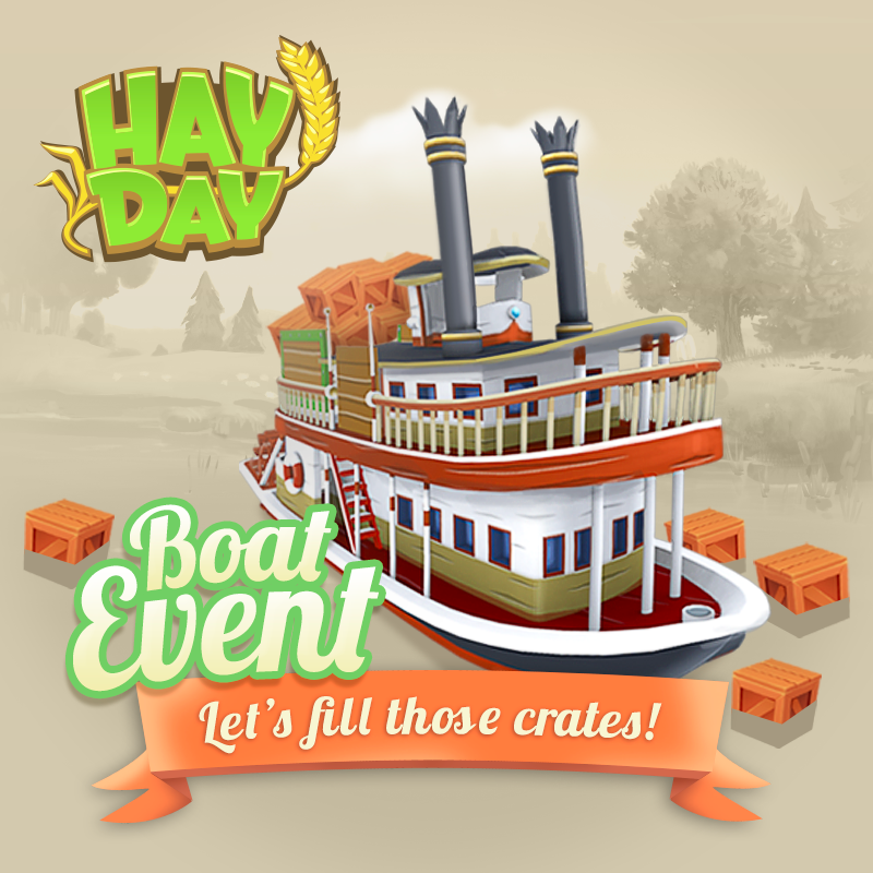 hayday's tweet photo. It's time for the Boat Event with a global goal!! :D Fill'em up!! #HayDay #BoatEvent http://t.co/p8ACAzvT7k
