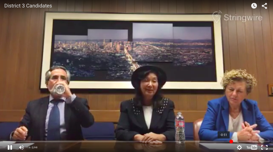 peterhartlaub's tweet photo. #D3Debate foes Peskin, Christensen drinking ton of water. Pang = drought-conscious candidate? http://t.co/FEYUeovyaL http://t.co/hT0UgiwXhv