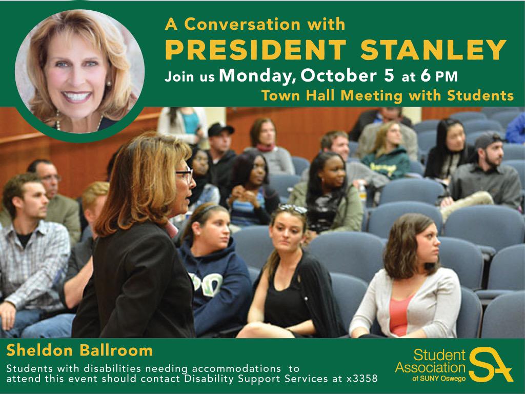OswegoSA's tweet photo. Come join SA, MONDAY, October 5 at 6pm and have YOUR questions answered and YOUR voice heard! http://t.co/gip4cq3avH