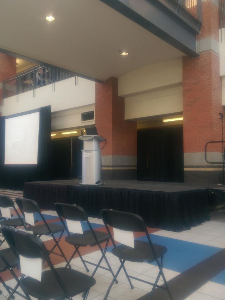 SCMreflections's tweet image. At the @SAITPolytechnic atrium to hear speaker Rene Amirault of @SECURE_SES  #ExecSeriesSAIT