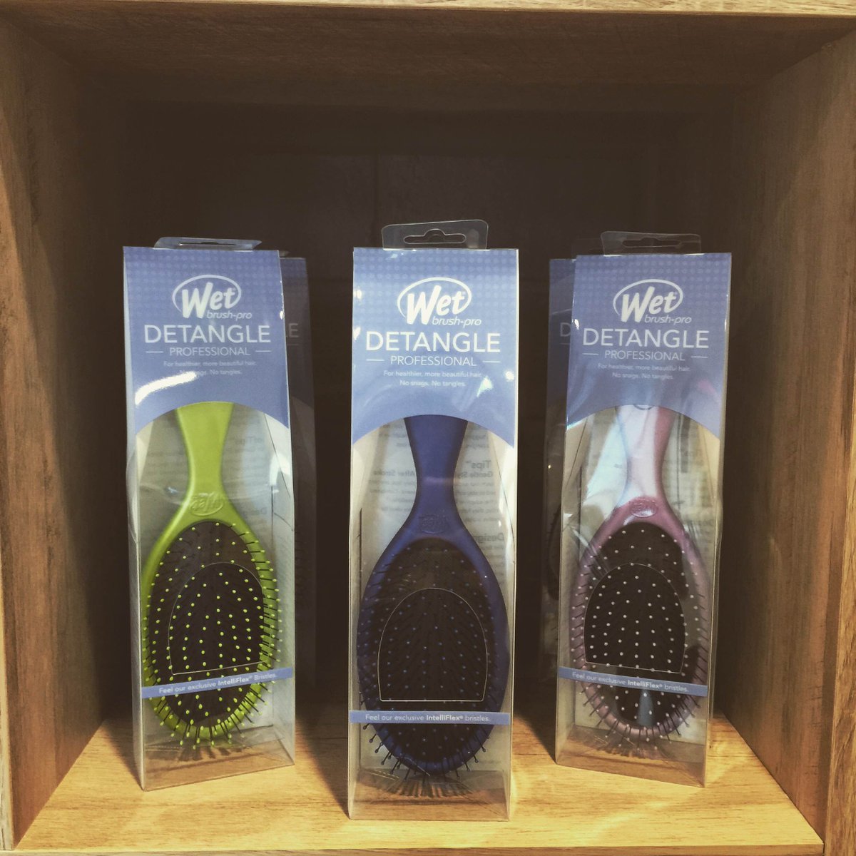 kcosalon's tweet photo. @kcosalon is carrying @TheWetBrush  in six exciting colors! stay tangle free for only $12! pick up a wet brush today! http://t.co/i9ZWmGMsTq