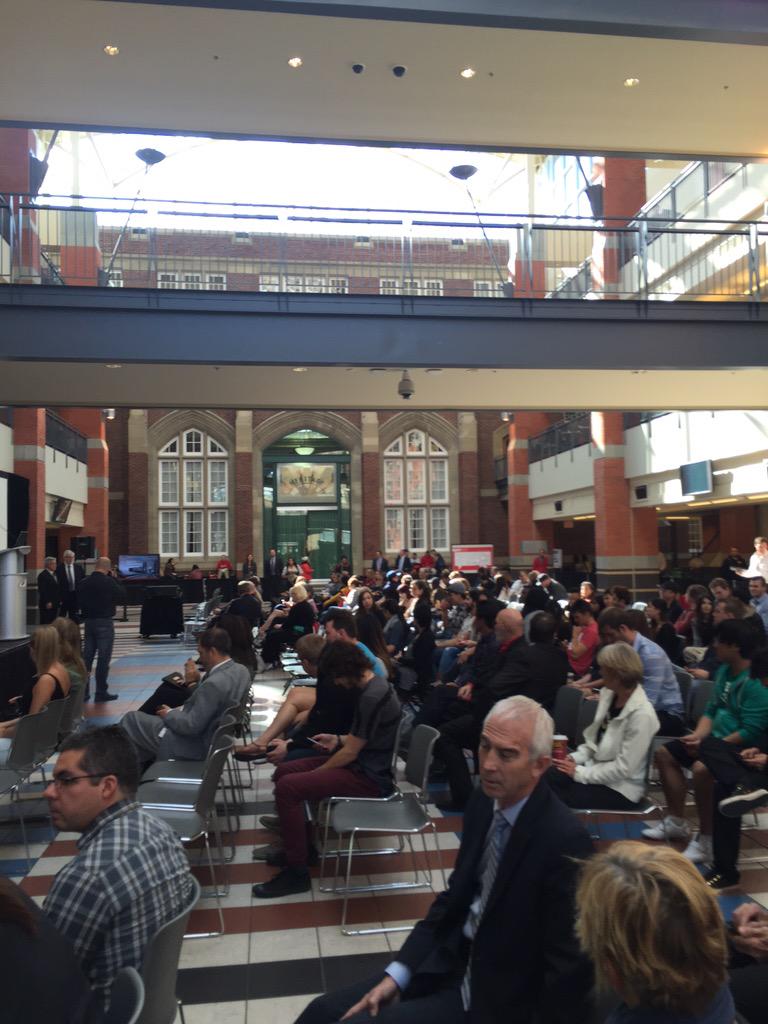 TheDeepster's tweet image. Good crowd on board to see Rene Amirault speak in the Irene Lewis Atrium #ExecSeriesSAIT