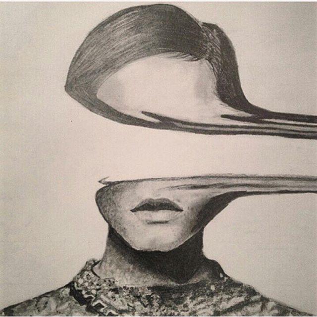 Young Drawings On Twitter By Badooory21 Woman Girl Bw