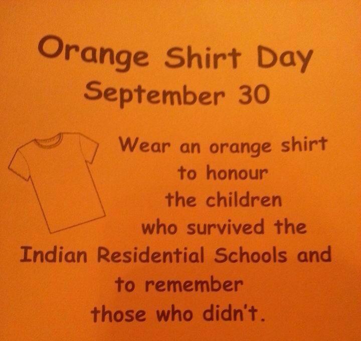 #OrangeShirtDay to honour the children who survived the #IndianResidentialschool's and to remember those who didn't.