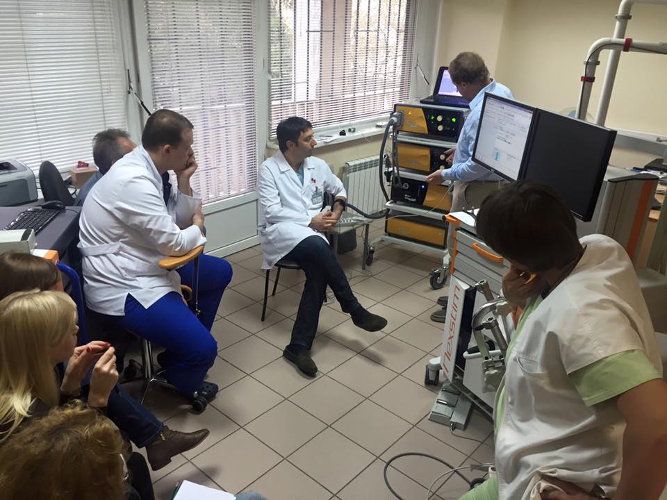 nrsft's tweet photo. #TMS workshop in Moscow. Used @NexstimOyj as a second display. No offence guys, it's perfect. http://t.co/k0oocnIGQI