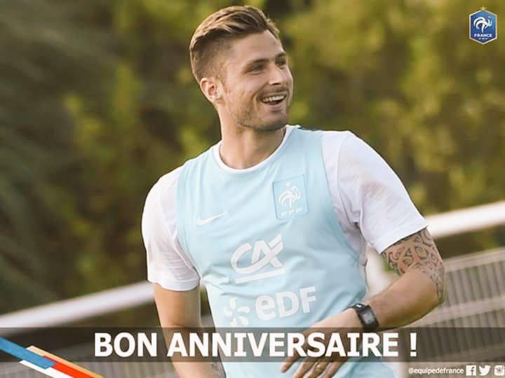            -  Olivier giroud          29     Happy birthday   