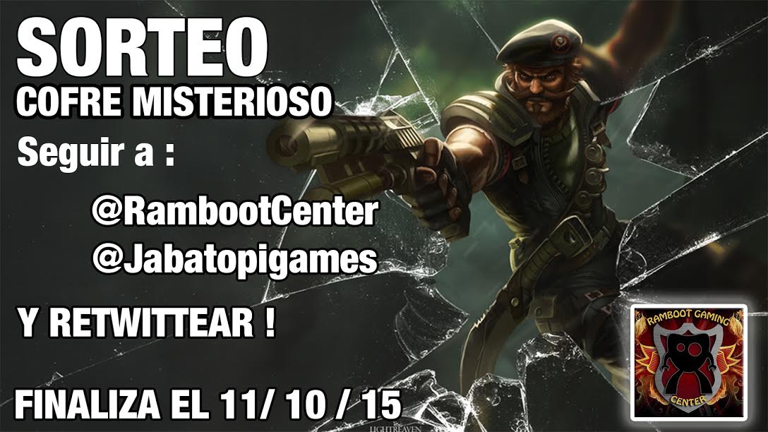 ¡¡SORTEO DE COFRE PARA AYUDAR A @RambootCenter A SUBIR ESOS NÚMEROS!! LAS BASES ESTÁN EN LA IMAGEN. ¡¡MUCHA SUERTE!!