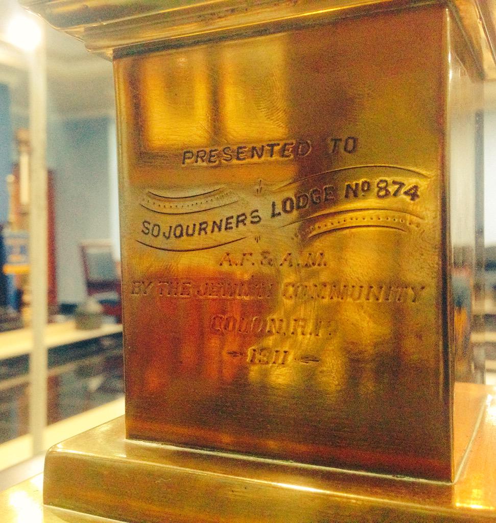 PanCanalMasons's tweet photo. 104-yr old gem we see once a month. Given to Sojourners Lodge in Colon before it switched to GLoM jurisdiction http://t.co/ZGMN7tN5IV