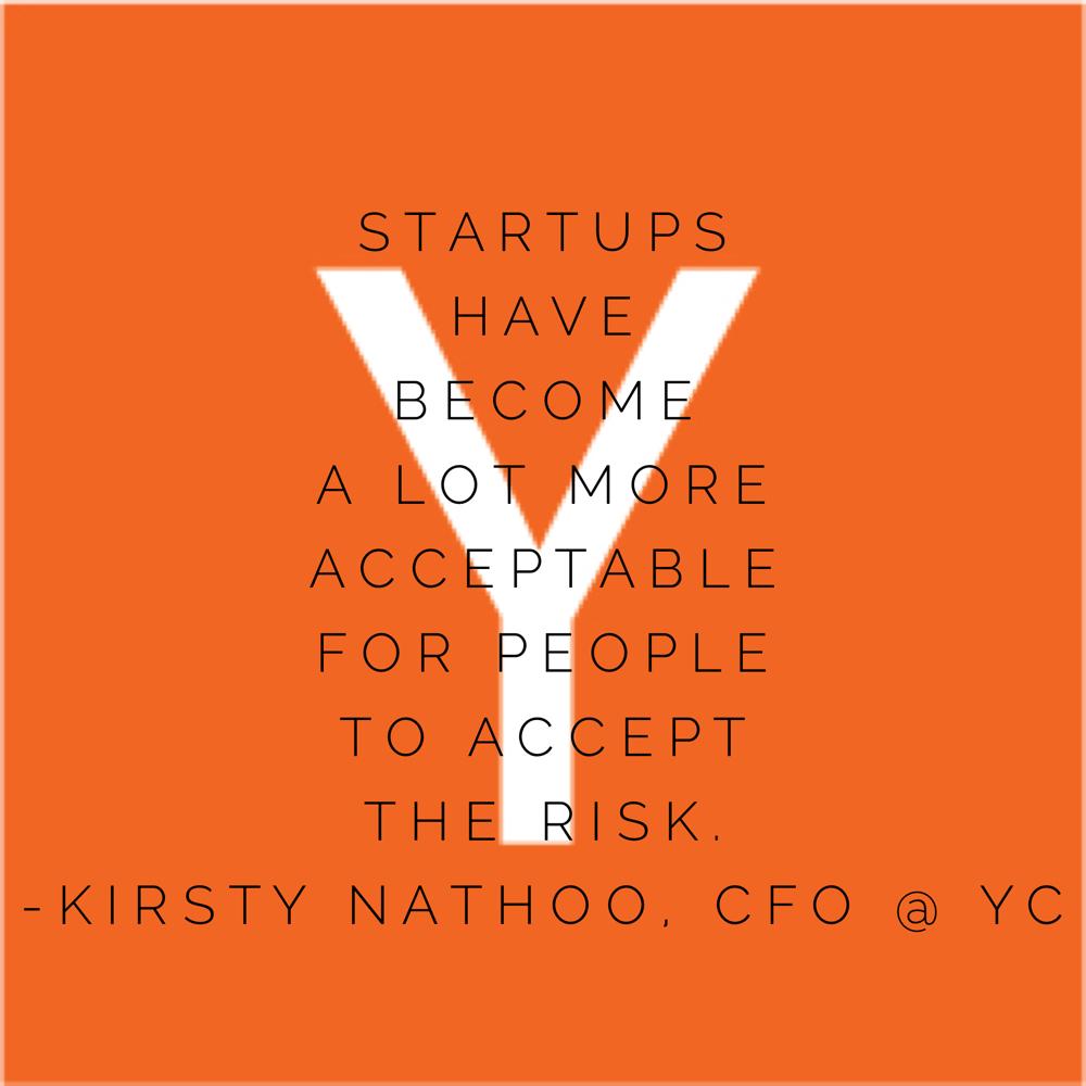 twentyminutevc's tweet photo. Fascinating 2 hear @ycombinator CFO Kirsty Nathoo discuss changing attitude to startups! http://t.co/v42eOySDyp http://t.co/zSPGMx90QM