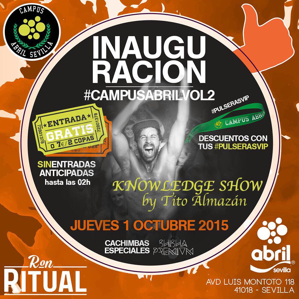 Manuel_bilindo's tweet photo. MAÑANA INAUGURACION CAMPUS ABRIL! @AbrilSevilla 

NO FALTES! GRATIS!

LISTA DE DE LA ROSA DE 12 a 2
670555338 http://t.co/8LvLCHBW58