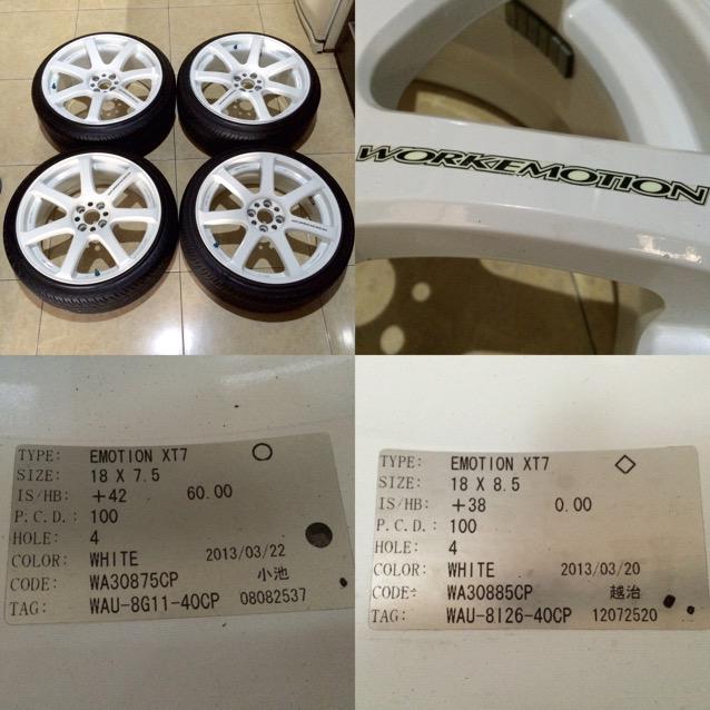 Jual velg work emotion xt7 japan rare spec!
- 18 inch
- original work japan
- rare  ... m.tmi.me/1f9aMl