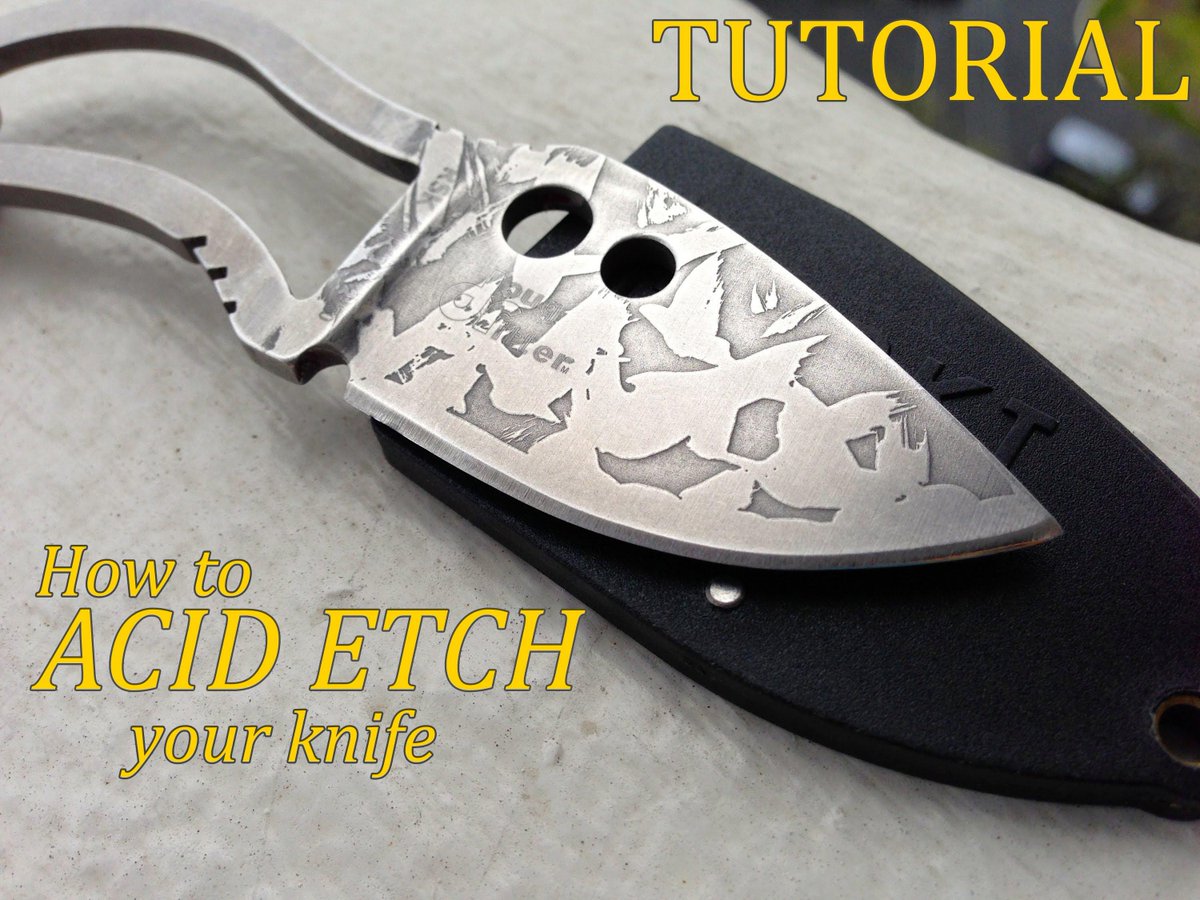 HamsterMSc's tweet photo. #Homemade #knifeblade #metaletching How To Acid Etch a Knife Blade Tutorial – CRKT Doug… http://t.co/9ZVuUFSmnI http://t.co/foZ30I4CSM