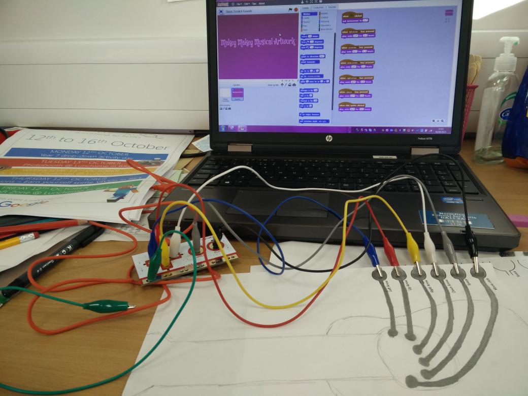 NSfG_Computing's tweet image. Testing out #MakeyMakey ready for year 6 open evening tomorrow!