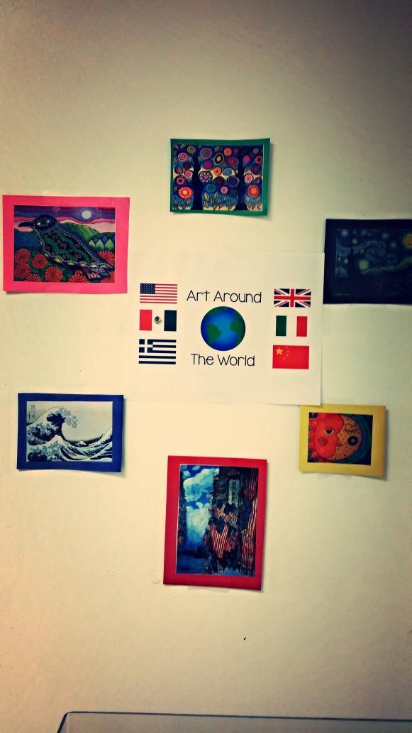 MrsWiese's tweet photo. Art around the world in our Art Center! #duallanguage #globalperspective #expandingourview #prek @FARIASECC http://t.co/5bNXGRlQHC