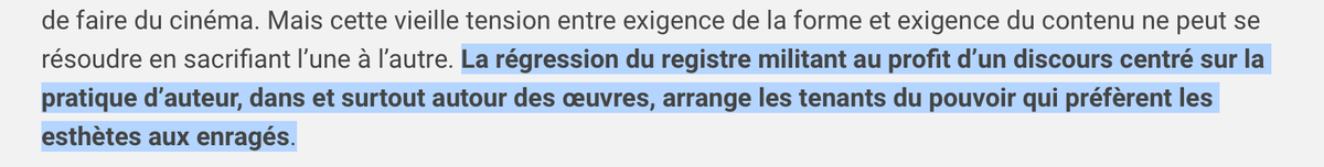 achartendrault's tweet photo. Extrait de : Le « documentaire de création » peut-il encore être militant ? par Camille Bui @ext_nuit du @blogdocs http://t.co/PAf6YYjCug