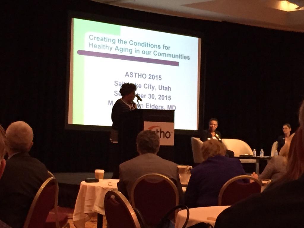 ushahmd's tweet image. Hearing Dr. Jocelyn Elders -frmr @Surgeon_General /we have #sick care system, not #healthcare system #ASTHO15 @ASTHO