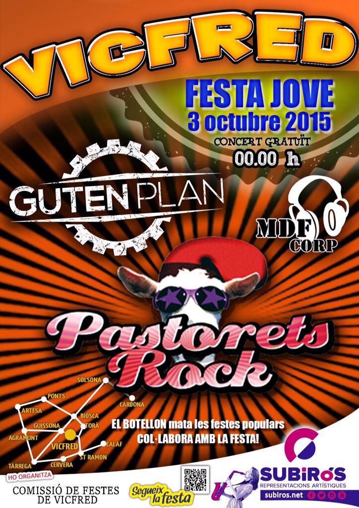 guten_plan's tweet photo. Família! Dissabte estarem a #vicfred amb els amics de @PASTORETSROCK ! #demiperatu  #zarrapatour http://t.co/eqKAhJDlzr
