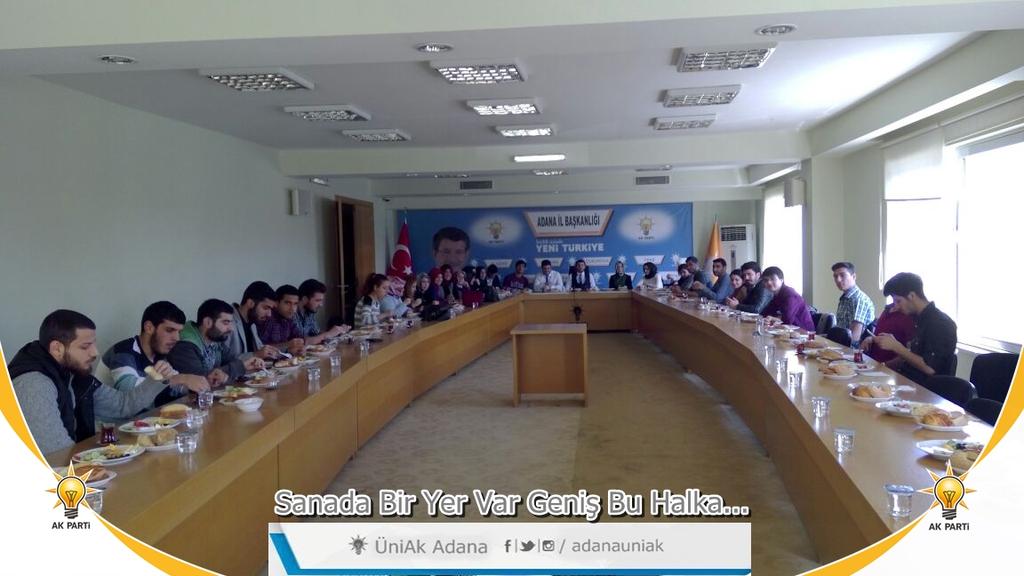 #İlkGünküAşklaÜniakAdana 
@fikret_yeni 
<a href="/AdanaAkGenclik/">AK Gençlik Adana</a> 
<a href="/avalperguler/">Av.Alper Güler</a> 
<a href="/adanauniak/">ÜniAK Adana</a> 
@KaraHafize 
@Mfrkergn