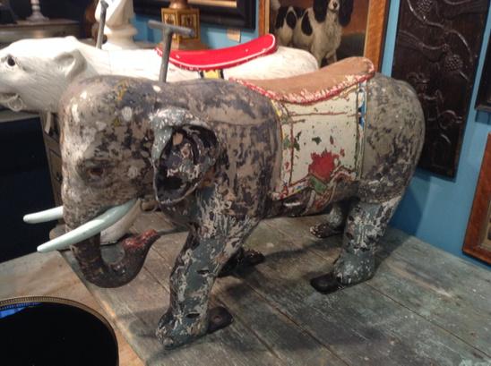 AntiqNewsFairs's tweet photo. Love this rare carrousel elephant @decorativefair #DavidLevi http://t.co/eD3aMUg1XJ