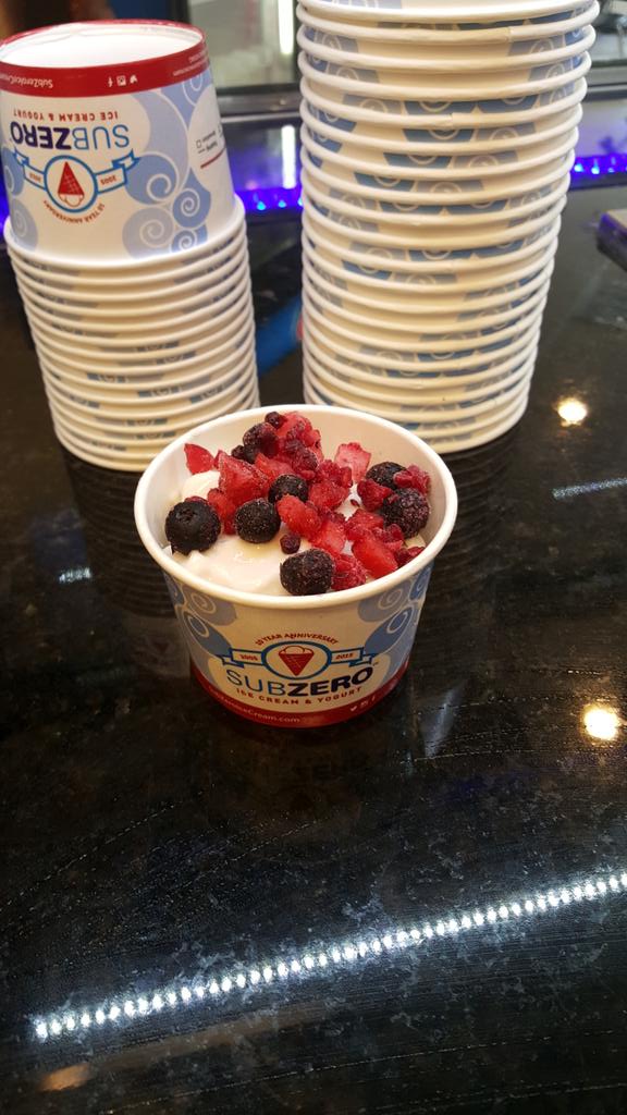 SubZeroNc's tweet image. Our flavor of the day today is Huckleberry! It goes well w/mixed berries, yum! Ice cream with this flavor is 50% off.