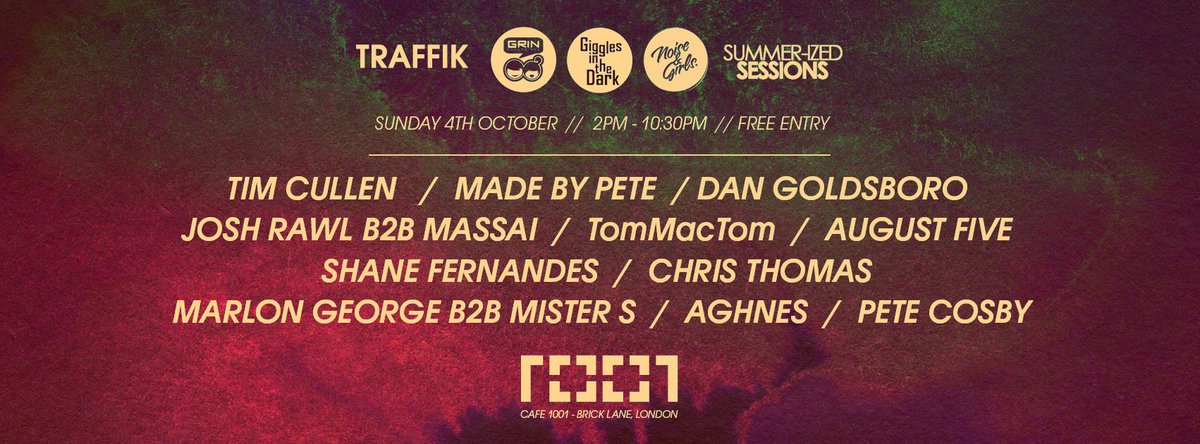 <a href="/GIGGLESindaDARK/">Giggles in the Dark</a> and <a href="/grinrecordings/">Grin Recordings</a> @Summer_ized team up for a big FREE party this sunday! on.fb.me/1WyrsRG