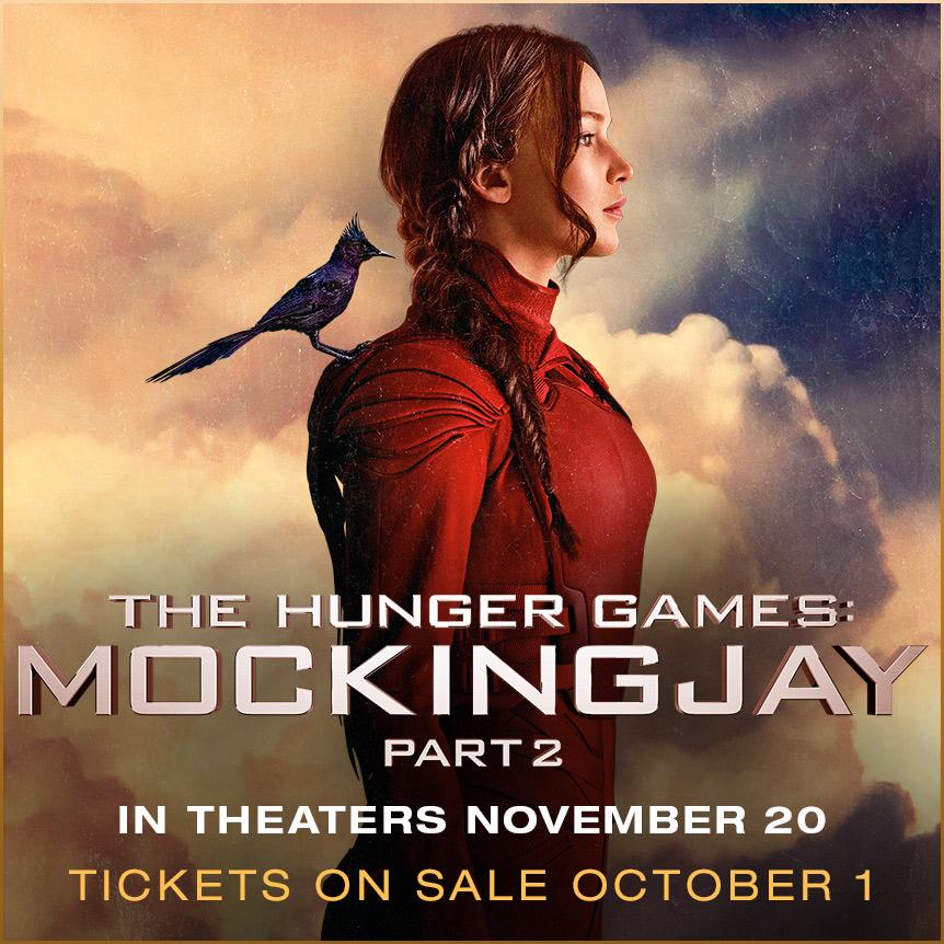 GalaxyTheatres's tweet photo. Be the first to see the final chapter of #TheHungerGames. #MockingjayP2 tix on sale TOMORROW: http://t.co/y4sNxpVc18. http://t.co/IRWdL7BSFG