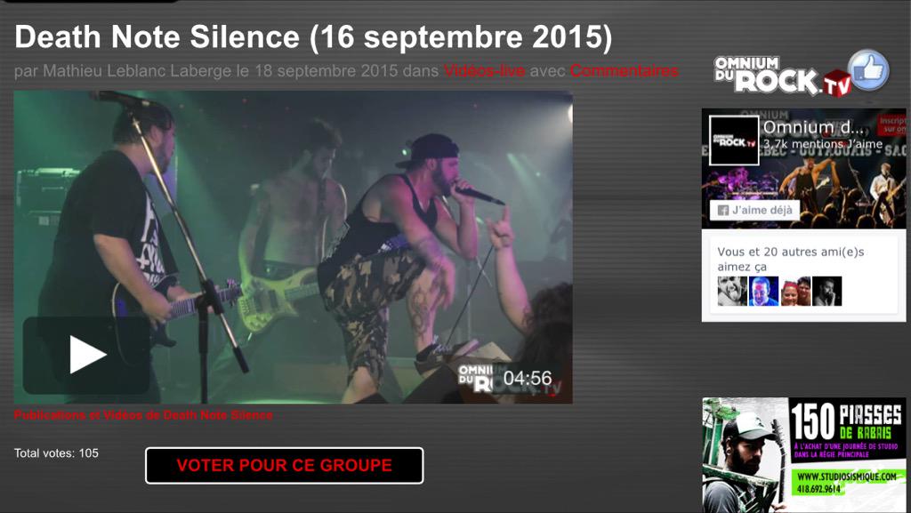 Go vote for us to have a chance to comeback at this contest omniumdurock.tv/2015/09/18/dea…